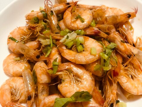 川海老の簡単塩炒め